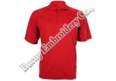Men Red Short Sleeve Polyester Cotton T-Shirts Polo Shirts
